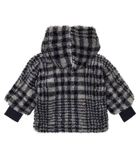 1 + in the Family Baby Ethan checked hooded teddy jacket 2