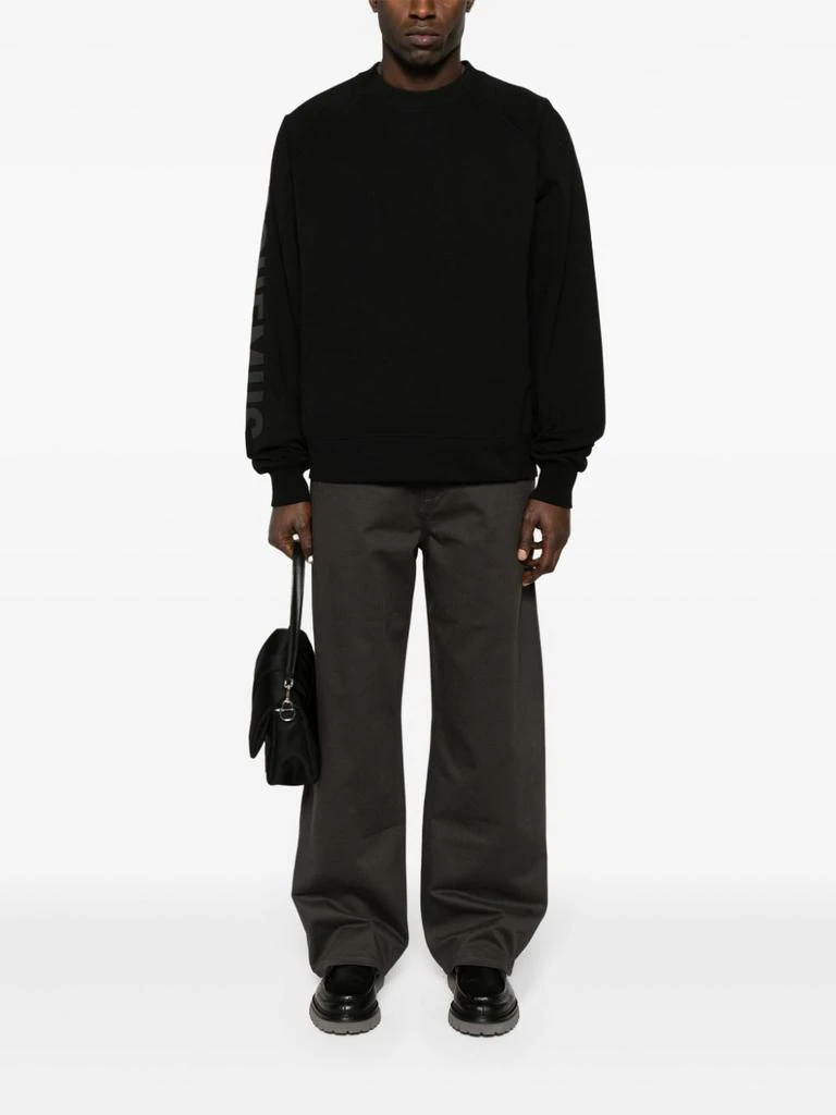 Jacquemus Crew Neck Black Cotton Jersey Sweatshirt 2