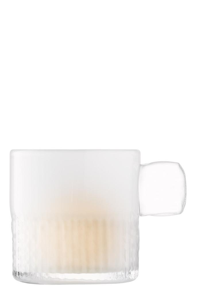 LSA International Handle tealight holder h9cm milk white