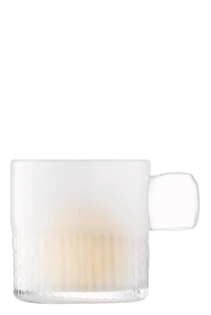 LSA International Handle tealight holder h9cm milk white 2