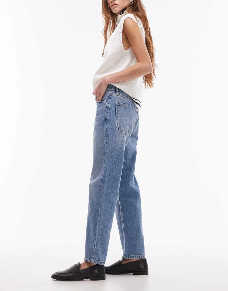 Topshop Topshop Runway mid rise straight cropped jean in bleach 3