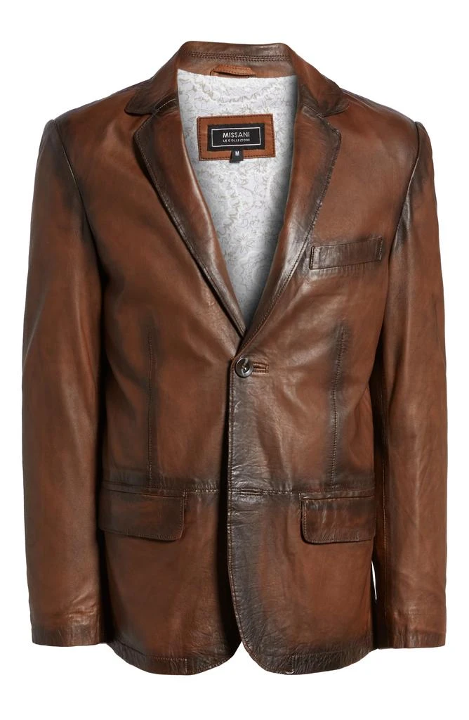 Missani Le Collezioni Vintage Leather Blazer 6
