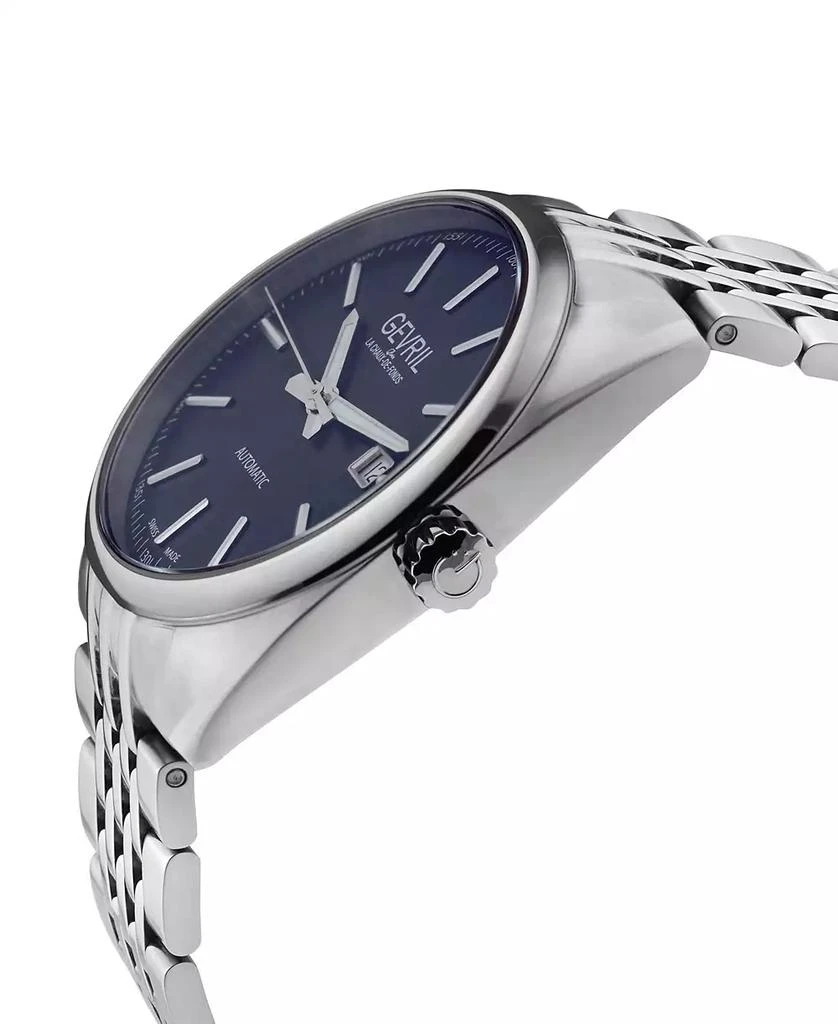 Gevril Men's Five Points Swiss Automatic Silver-Tone Stainless Steel Watch 2