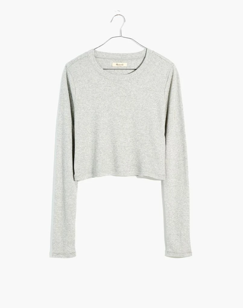 Madewell Fine Ribbed Supercrop Crewneck Long-Sleeve Tee 5