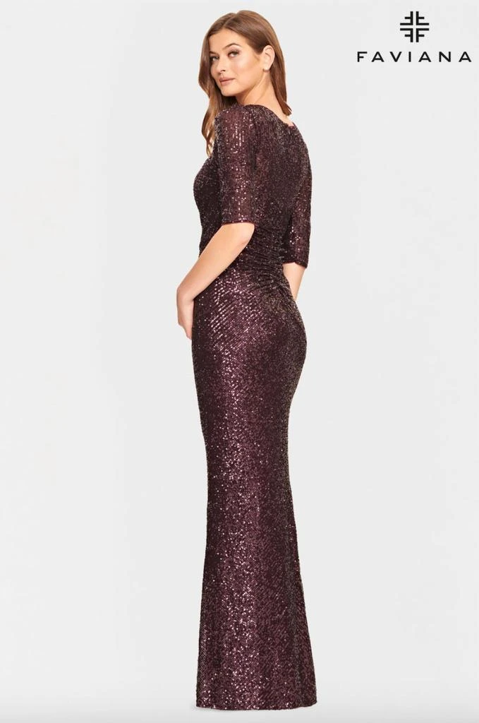 Faviana Sequin Sweetheart Neck Dress 3