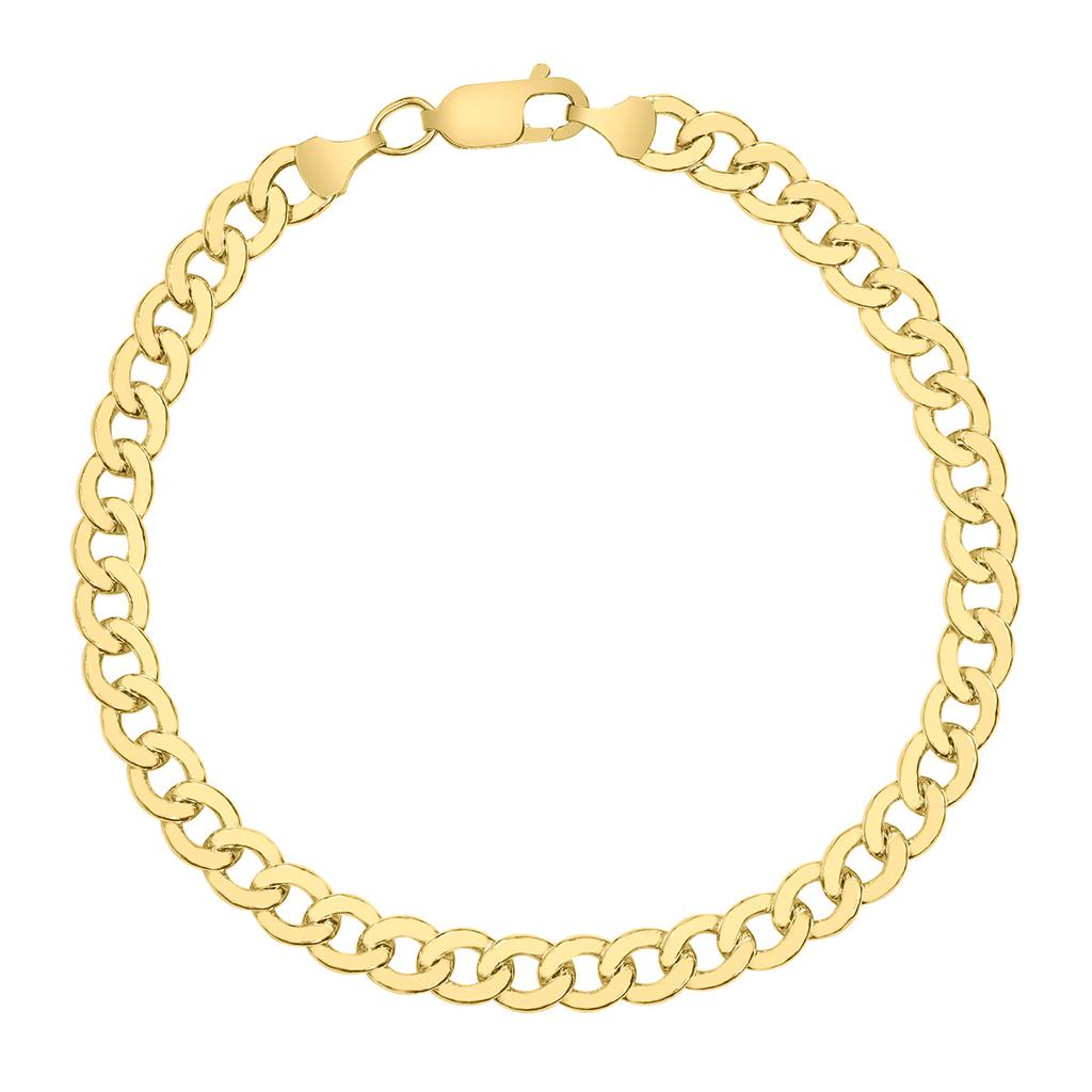 Monary 14K Yellow Gold Filled 5.8MM Curb Link Bracelet with Lobster Clasp