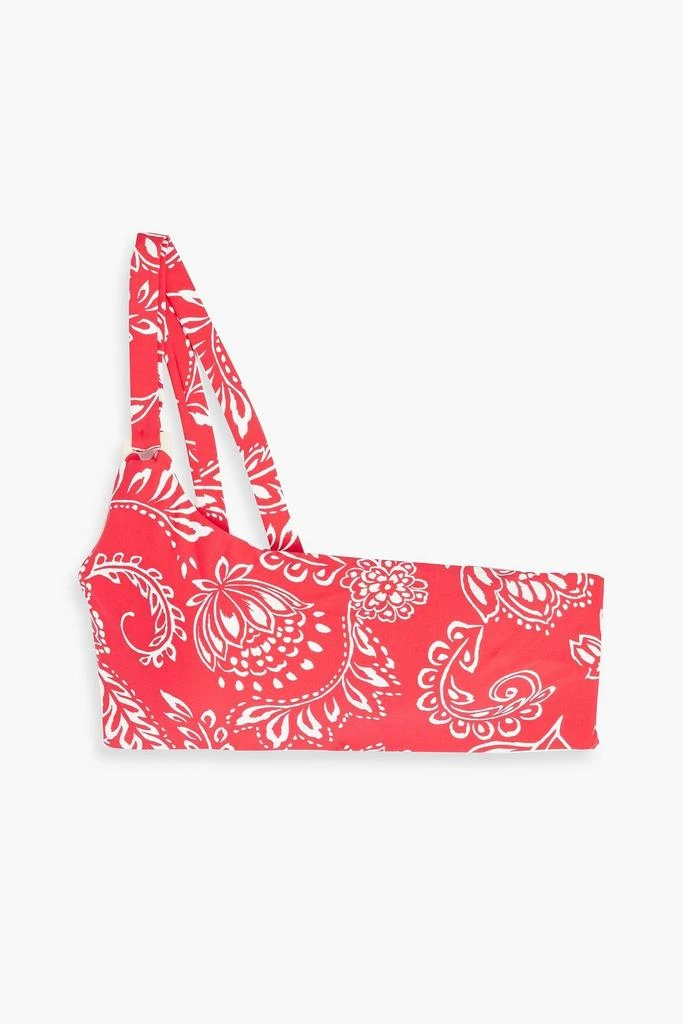 Seafolly Folklore one-shoulder printed bikini top 1