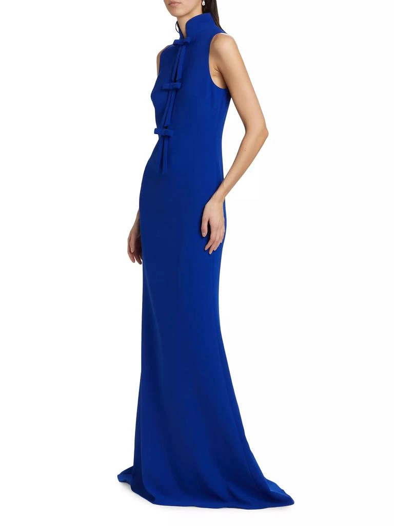 badgley mischka blue bow dress Badgley Mischka Bow Tie Strap Gown main image 1