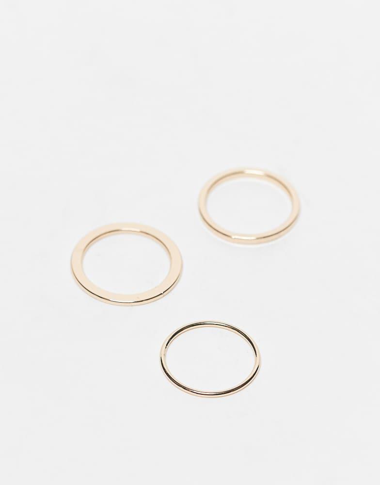 Weekday Weekday rings 3-pack in gold