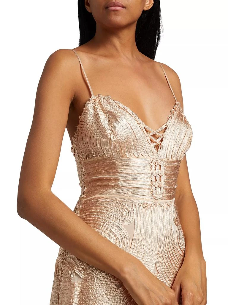 Ulla Johnson Vesna Embroidered Silk Georgette Midi-Dress 6