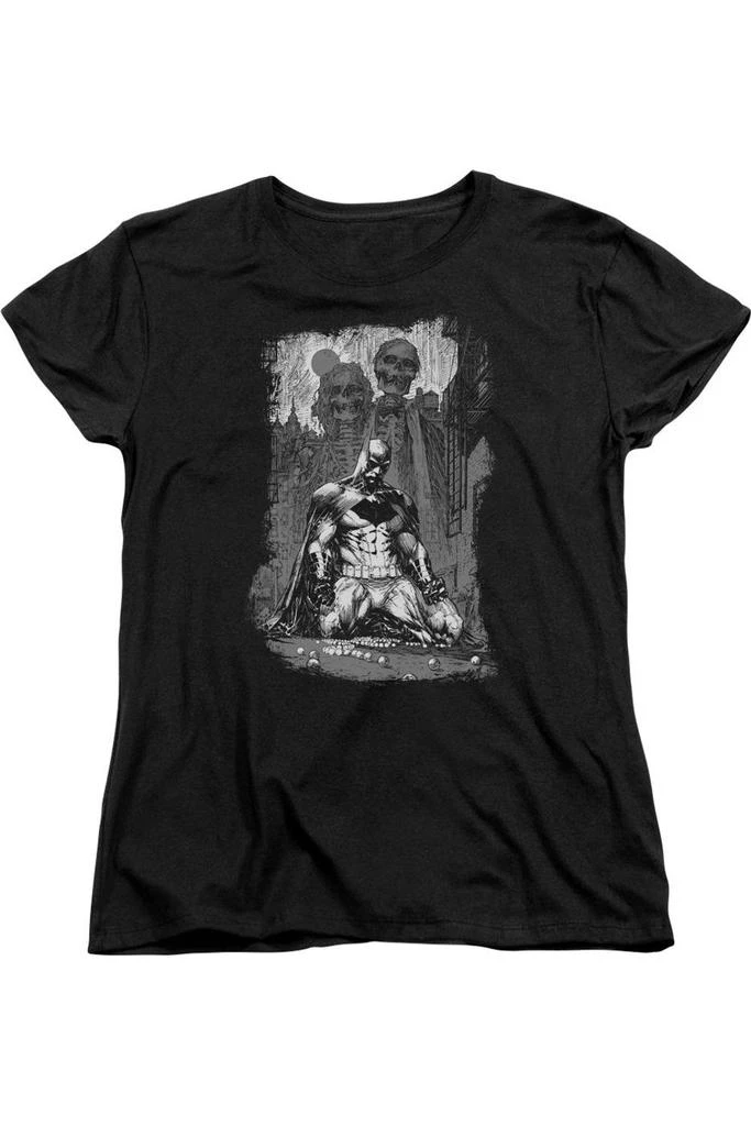 Gildan Batman Sketchy Shadows Short Sleeve Womens Tee / T-Shirt 1