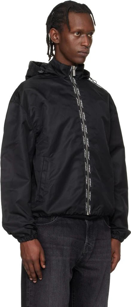 Off-White Black Bookish Nylon Windbreaker Jacket 2