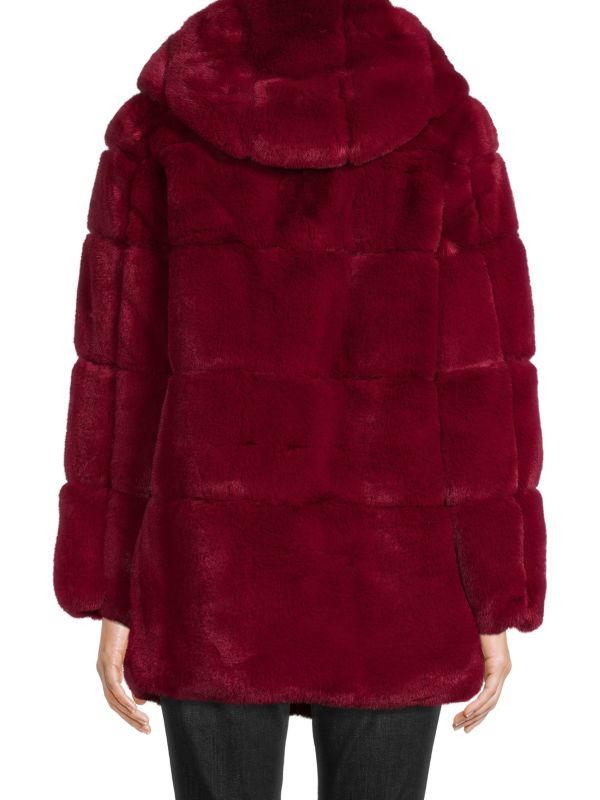BELLE FARE Hooded Faux Fur Coat