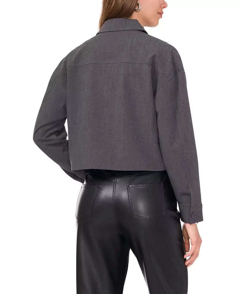 Vince Camuto Women
s Cropped Button-Up Shirt Jacket 3