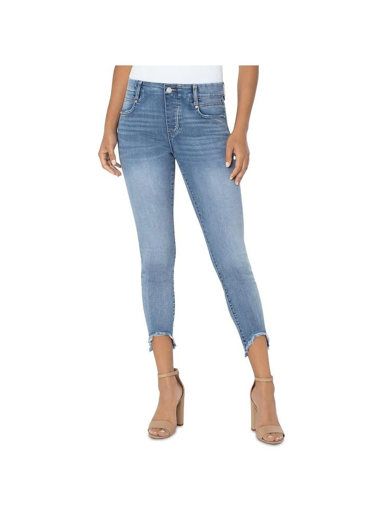 Liverpool Los Angeles Womens Denim Light Wash Skinny Jeans 1