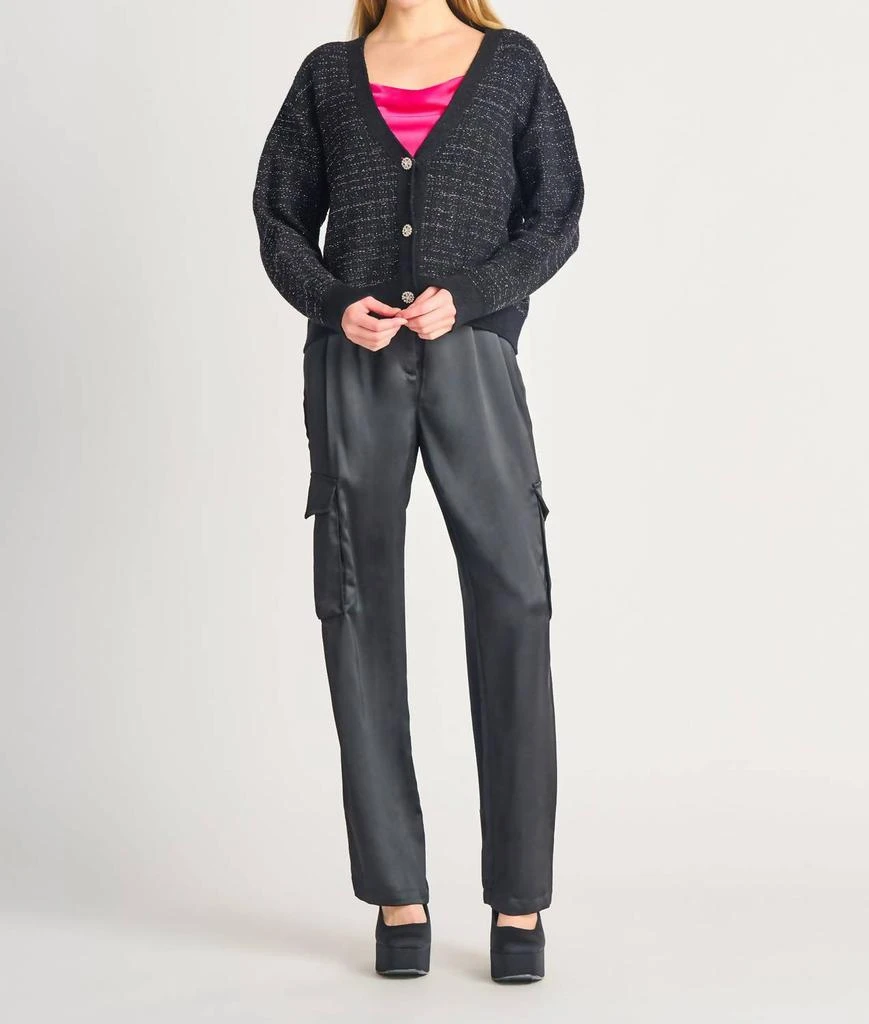 Dex Dex - Lurex Embellished Trim Cardigan 4