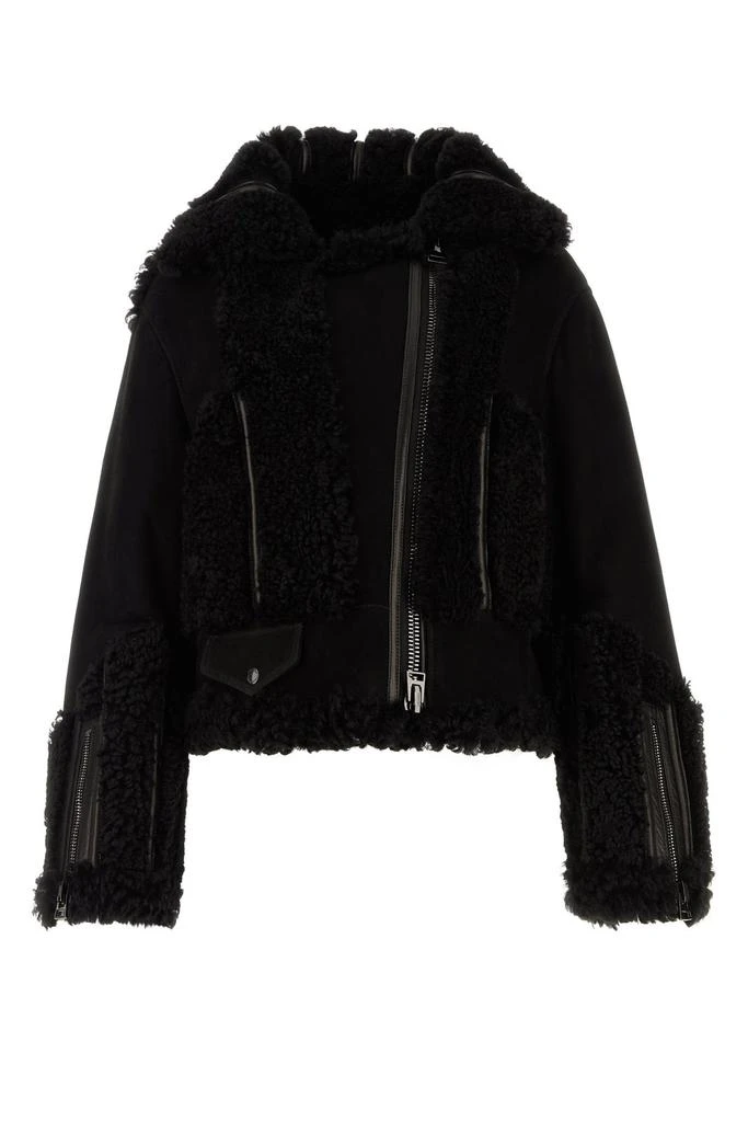 Tom Ford Tom Ford Shearling-Panelled Zipped Biker Jacket from Cettire