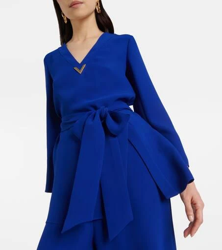 Valentino VGold Cady Couture belted blouse 5