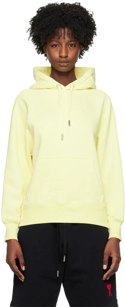 AMI SSENSE Exclusive Yellow Ami de Cœur Hoodie 1