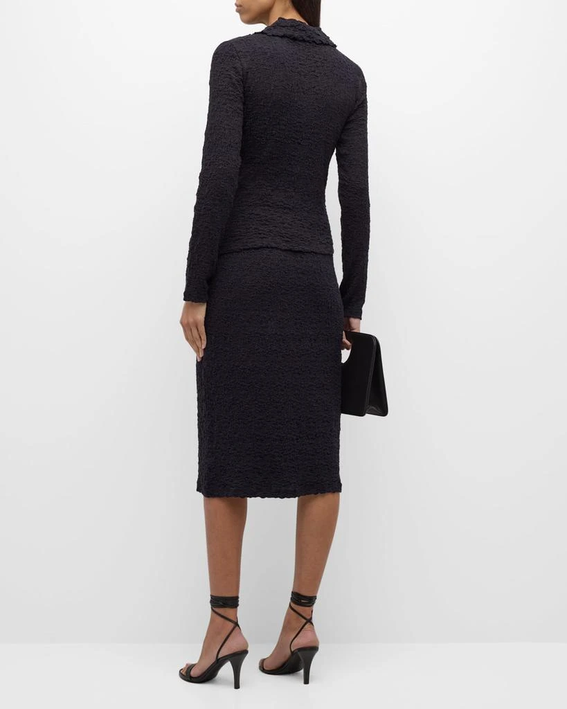 Vince Smocked Popcorn Midi Skirt 4