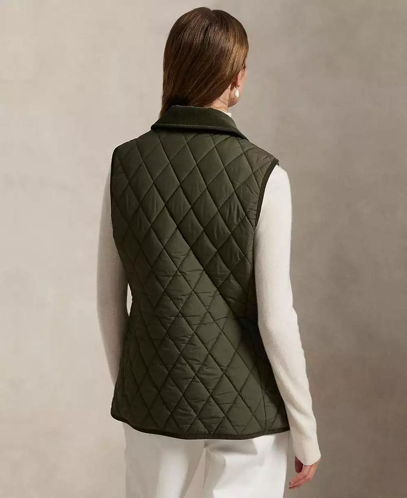 Ralph Lauren Women's Corduroy-Trim Quilted Vest