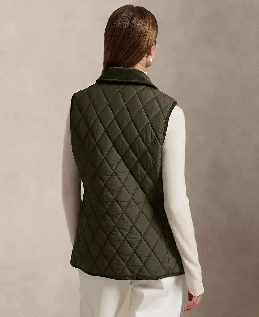Ralph Lauren Women's Corduroy-Trim Quilted Vest 2