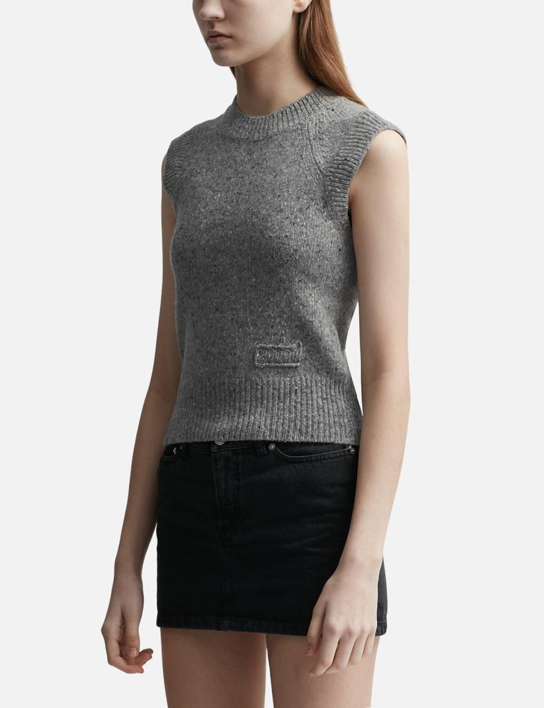 AMI Ami Embroidery Sleeveless Sweater