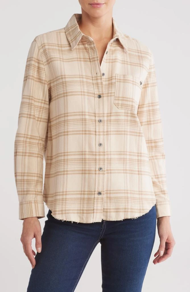 True Religion Boyfriend Plaid Cotton Button-Up Shirt 1