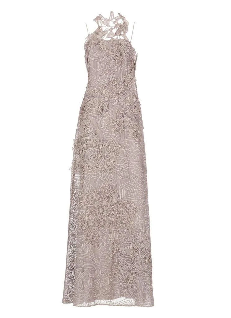 Alberta Ferretti Beige Lace Dress 1