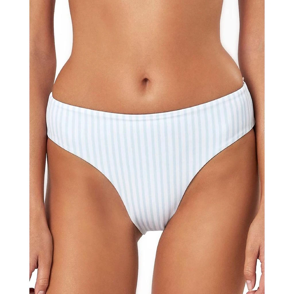 Charlie Holiday Tally Womens Striped High Waist Swim Bottom Separates 1
