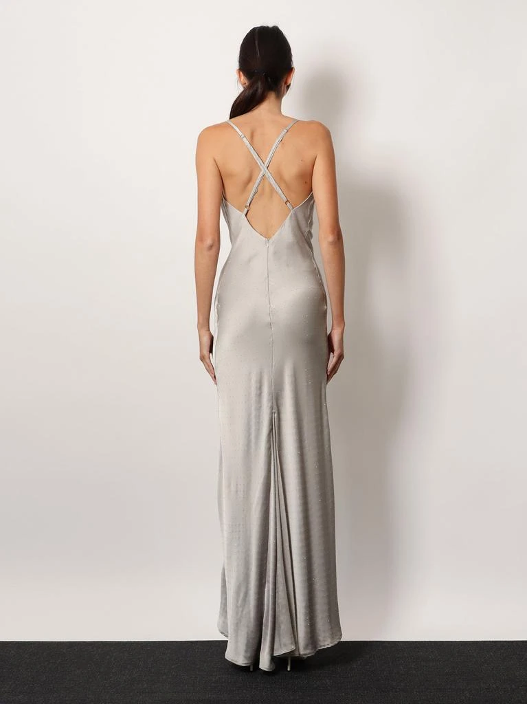 ACTUALEE Long dress with all-over rhinestones 3