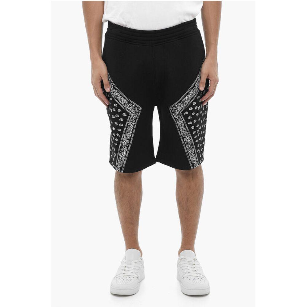 Neil Barrett Neoprene MODERNIST Bermuda Shorts with Bandana Motif Men's Details