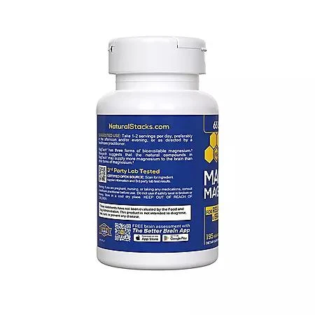 MagTech Natural Stacks MagTech Magnesium Capsules, 195 ct. 3