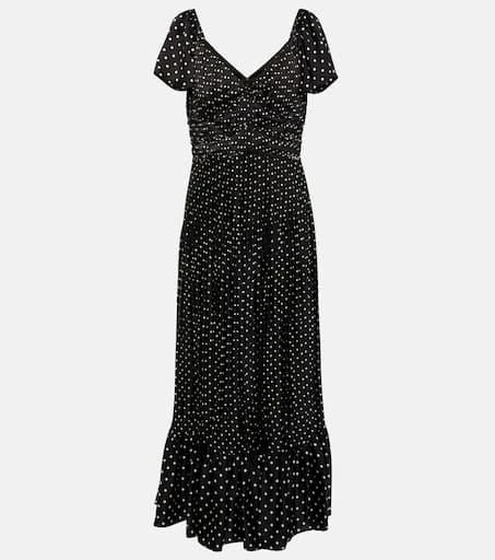 Ralph Lauren Polka-dot crêpe midi dress 1