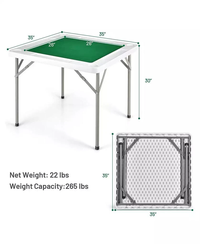 GOUUN 4-Player Mahjong Game Table with Iron Frame 4