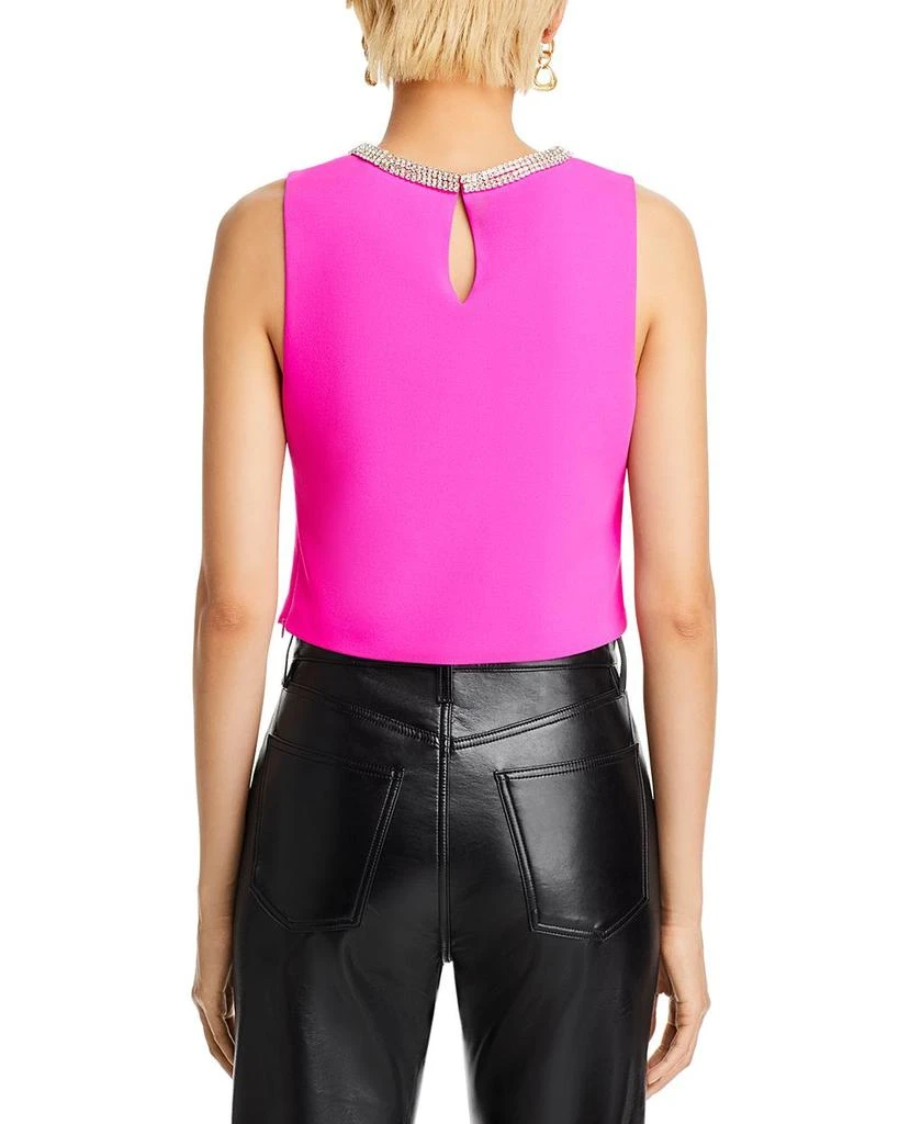 Generation Love Nia Rhinestone Collar Crepe Cropped Top 3