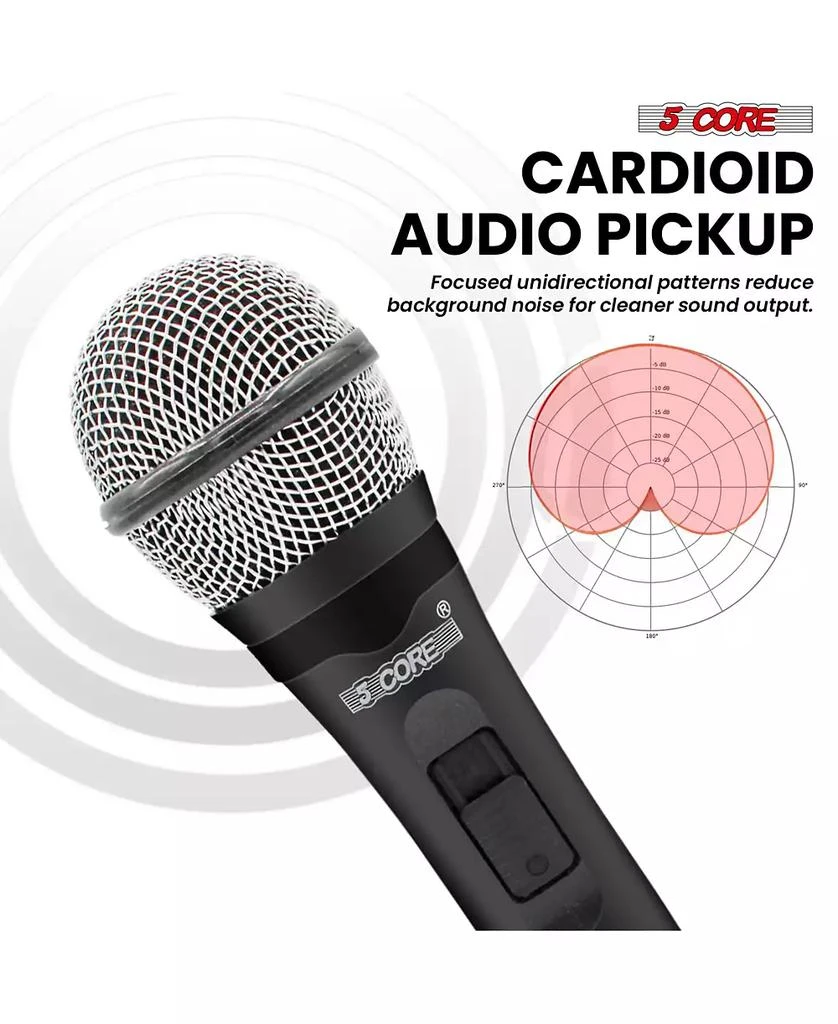 5 Core Microphone For Singing Karaoke Mic XLR Dynamic Mic Cardioid Unidirectional Microfono - 2PCS 5