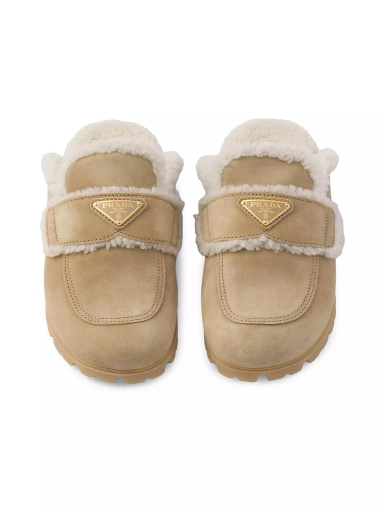 Prada Suede and Shearling Slippers 2