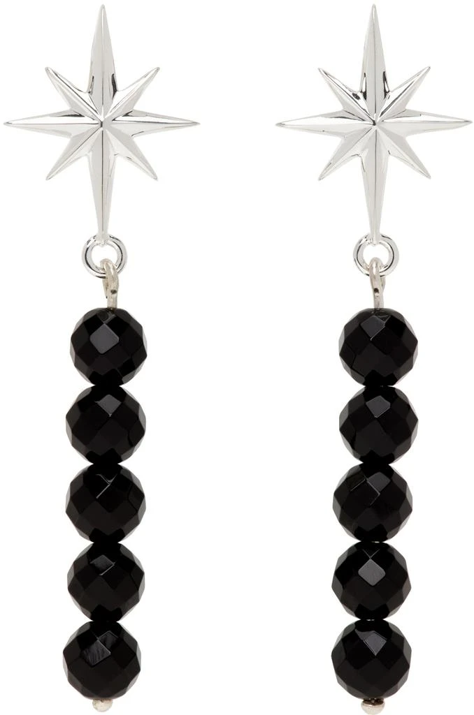 Stolen Girlfriends Club Silver & Black Drop Earrings 1