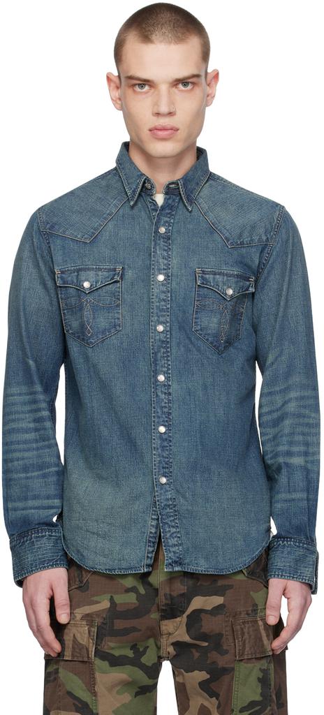 RRL Indigo Western Denim Shirt