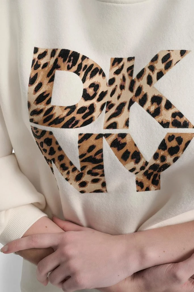 DKNY DKNY STACKED ANIMAL PRINT FLOCKING LOGO LONGLINE 4