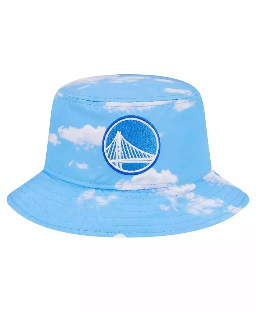 New Era Men
s Black/Light Blue Golden State Warriors Summer Sun and Storm Reversible Bucket Hat 2