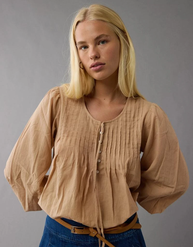 AE AE Long-Sleeve Breezy Boho Blouse 1