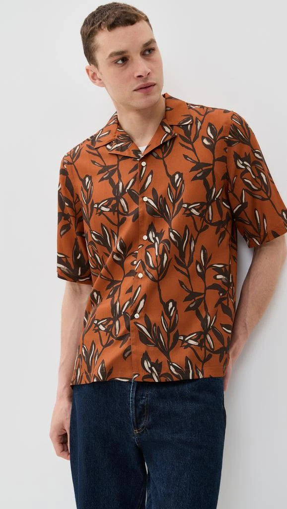 Officine Générale Eren Floral Print Lyocell Shirt 1