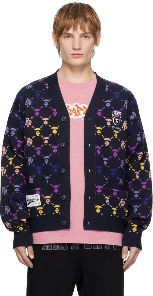 AAPE Navy Main Cardigan