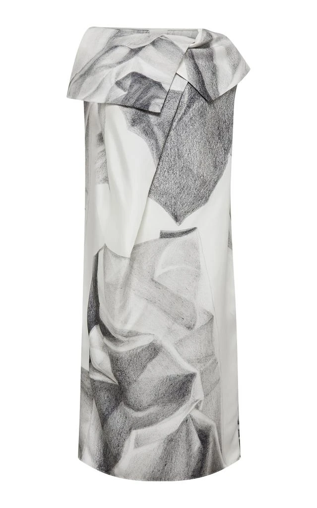 RORY WILLIAM DOCHERTY RORY WILLIAM DOCHERTY - Folded Silk Twill Midi Cocoon Dress - Black/white - UK 14 - Moda Operandi 1