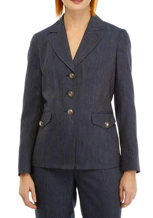 Kasper Petite Button Front Notch Lapel Jacket 1