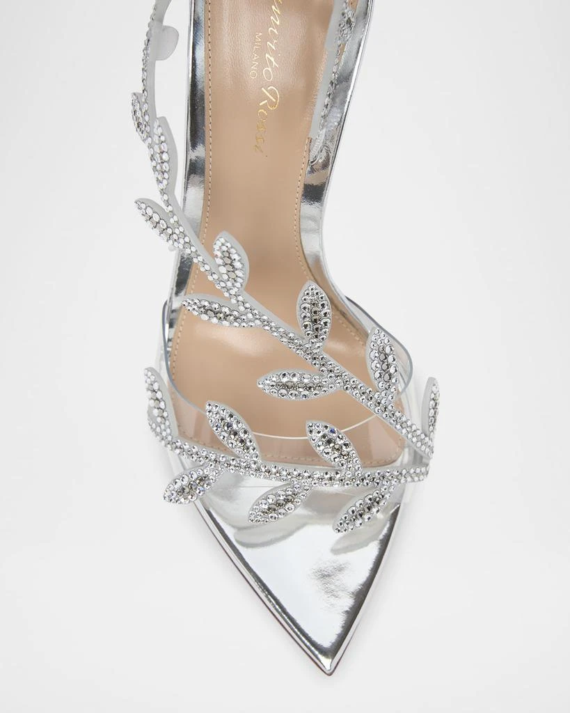 Gianvito Rossi Crystal Branch Slingback Cocktail Sandals 6