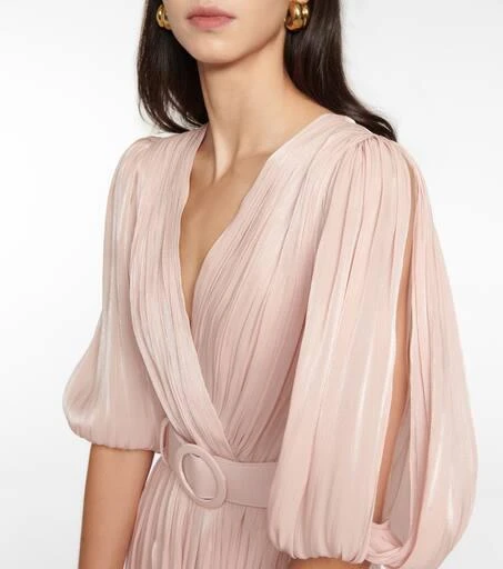 Costarellos Brennie iridescent georgette gown 4