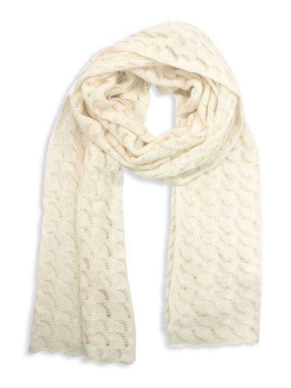 Portolano Open Knit Cashmere Oblong Scarf